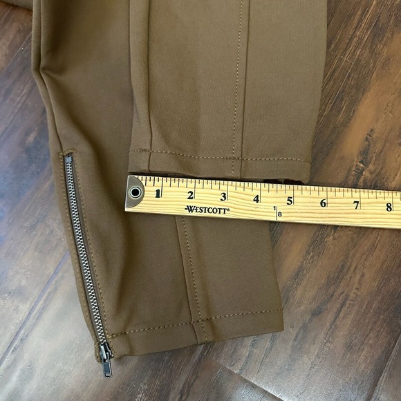 THE ESSENTIAL SLIM by ANTHROPOLOGIE Ankle Zip Trousers Pants Camel Brown - Picture 14 of 14